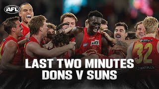 Last Two Minutes Essendon v Gold Coast Suns  Round 22 2024  AFL [upl. by Trudie]