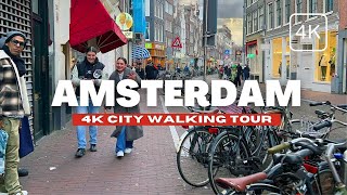 🇳🇱 Amsterdam Netherlands Walking Tour  Amsterdam Central Canal Walk 4K HDR 60fps [upl. by Dian]