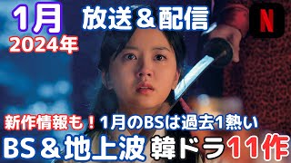 【韓国ドラマ】年明けから韓ドラづくし❗️1月のBS＆地上波韓ドラ11作❗️新作韓流ドラマ情報も❗️ [upl. by Py]