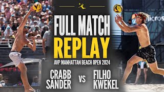 TaCrabbSander vs FilhoKwekel  2024 AVP Manhattan Beach Open Friday Round 2 [upl. by Ecylahs761]