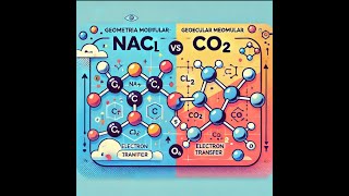 🧪 Geometría Molecular Ejemplos de Compuestos Iónicos y Covalentes  NaCl y CO₂ [upl. by Nnaylloh]