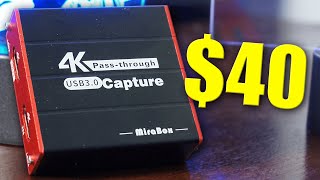 40 Budget Capture Card MiraBox USB 30 1080p 60fps Capture Card with 4k Passthrough [upl. by Ramalahs]