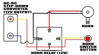 How to Wire a 4 Pin Relay  Want a Loud Sounding Horn for your Electric Scooter Horn Relay [upl. by Euqcaj116]