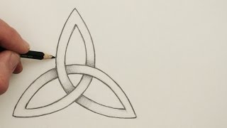 How to Draw a Celtic Knot The Triquetra Step by Step [upl. by Clintock]