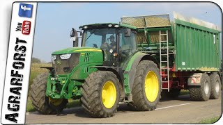 Unterwegs mit dem John Deere 6210R  Maisernte 2020 🌽 [upl. by Tiga12]