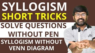 Syllogism Without VENN Diagram  Solve Questions Without Pen  Syllogism Short Tricks [upl. by Eet]