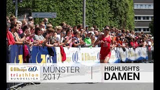 1 Bitburger 00 TriathlonBundesliga Münster 2017  Highlights Damen [upl. by Hgeilhsa647]