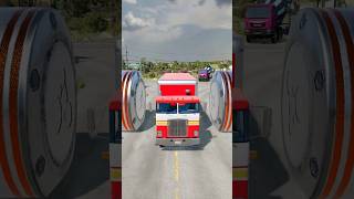 Mix Colourful Flatbed Trucks amp Cement Truck vs Bollard Crash shorts beamng crash beamngdrive [upl. by Lourdes]