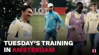 15 MINUTES OF TRAINING FOOTAGE  The Ajax squad brings a lot of energy ⚡️⚽️ [upl. by Eimme]