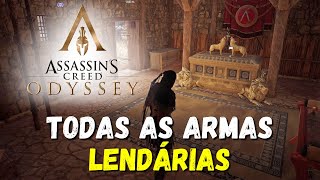 Assassins Creed Odyssey  Localização de todas as armas lendárias All Legendary Weapons [upl. by Aluino247]