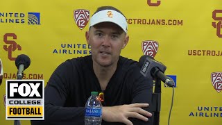 Postgame Interview USCs Lincoln Riley on defeating Deion Sanders Colorado Buffaloes [upl. by Ydniahs920]