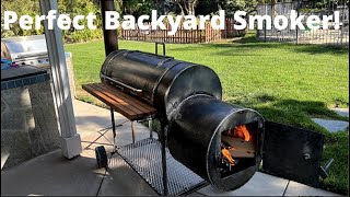 Perfect Backyard Smoker Build DIY Offset Smoker Build [upl. by Nuhsar]