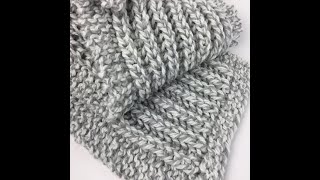 Fishermans Rib Free Knit Scarf Pattern for Beginners [upl. by Abekam]