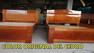 Hermosas camas de MADERA CEDRO acabado a su color original [upl. by Rebak]