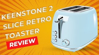 Keenstone 2 Slice Retro Toaster Stainless Steel Toaster Review [upl. by Siro]