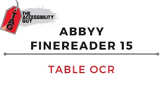 Abbyy FineReader 15  Tables [upl. by Siron222]