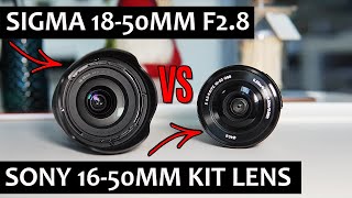 Sigma 1850mm f28 Vs Sony 1650mm F3556 KIT LENS  The Battle of the Compact ZOOMS [upl. by Malsi330]