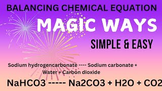 How to BALANCE NaHCO3  Na2CO3  H2O  CO2 by Hit amp Trial Method balancingchemicalequations [upl. by Yvad]