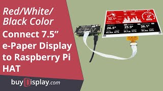 Red 75 inch ePaper Display Raspberry Pi HATeInk 880x528 [upl. by Lawton]