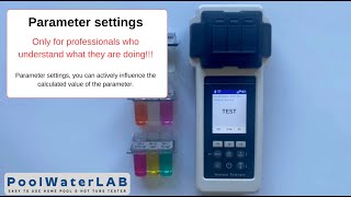 PoolWaterLAB  Ultimate Pool Water Tester  Parameter adjustment [upl. by Ayisan]