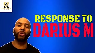 Response to Darius MGTOW Darius M the dating game is rigged [upl. by Nedyarb892]