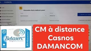 comment envoyer un contrôle médical à distance CASNOS à travers DAMANCOM Exemple BETASERC [upl. by George]