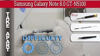 How to disassemble 📱 Samsung Galaxy Note 80 GTN5100 Take apart Tutorial [upl. by Elliven]