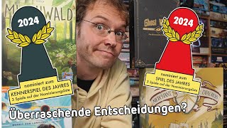 Die Nominierten zum Kennerspiel und Spiel des Jahres 2024  Überraschungen der Jury [upl. by Xxam152]