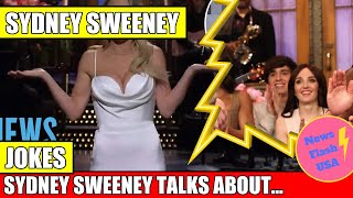 SYDNEY SWEENEY ADDRESSES GLEN POWELL RUMORS DURING SNL MONOLOGUE [upl. by Skipper]