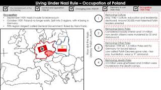 OCR History B Nazi Germany Recap Ep 12  Occupation of Poland [upl. by Ginnifer]