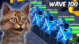 WE GOT TO WAVE 100 ENDLESS MODE in TOILET TOWER DEFENSE [upl. by Nylynnej306]