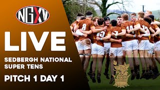 LIVE RUGBY SEDBERGH NATIONAL SUPER TENS 2022  PITCH 1 DAY 1 [upl. by Ardel]