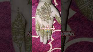 Beautiful front hand flower mehedi design youtubeshorts viralvideo viralmehendidesign mehndiart [upl. by Constantin]