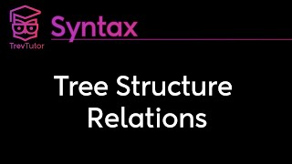 Syntax Tree Structure Relations and CCommand [upl. by Ekeiram]