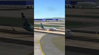 Alaska Airlines Belly Landing aviation pilot rfs realflightsimulator landing plane avgeek [upl. by Neladgam]