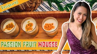 ONLY 3 INGREDIENT PASSION FRUIT MOUSSE RECIPE EGGLESS COOKING SIMPLY DELICIOUS [upl. by Euqinad]