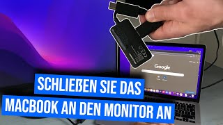 MacBook Externen Monitor anschließen  MacBook mit externem Monitor verbinden [upl. by Alvis]