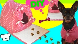 CAMA PARA PERRO SIN COSTURASCAMA PARA PERROS CASERACURIOSIDADES DE GINA [upl. by Ayerhs]