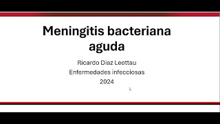 Meningitis bacteriana aguda [upl. by Eiramlatsyrk]