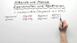 Alkanole und Phenole  Eigenschaften und Reaktionen  Chemie  Organische Chemie [upl. by Zalea646]