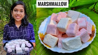 Marshmallow ഇനി വീട്ടിൽ ഉണ്ടാക്കാം 😍  How to make Marshmallow  Marshmallow Recipe [upl. by Eneg]