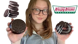 NEW Krispy Kreme Oreo donuts [upl. by Kloster]