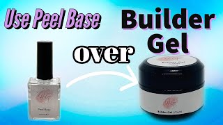 How to easy peel off base polish over builder gel for quick mani changes  Tutorial [upl. by Leo434]