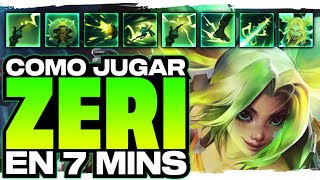 🔰 GUÍA ZERI S12 CÓMO JUGAR ZERI en 5 MINUTOS  COMBOS RUNAS OBJETOS HABILIDADES  ADC  MID [upl. by Anneirb]