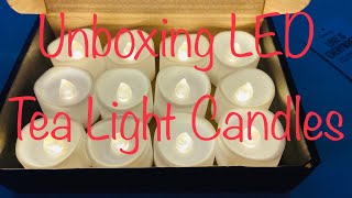 UNBOXING Homemory LED Tea Light Candles amp Quick Demonstration [upl. by Hsakiv831]