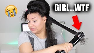 So I Tried The Split End Trimmer On My THICK Hair 😨 [upl. by Rednijar]