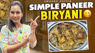 Paneer Biryani చాలా సింపుల్ గాswapnavaitla youtube food foryou foodietravel biryani [upl. by Sung]