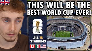 Brit Reacting to THE US Stadiums for FIFA World Cup 26 [upl. by Monty]