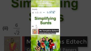 How to Simplify Surds  Rationalise Denominators  GCSE Maths OCR AQA EdExcel shorts [upl. by Nosa]