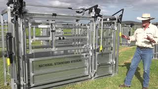 Hunter Stabiliser Cattle Crush  National Stockyard Systems [upl. by Emolas705]